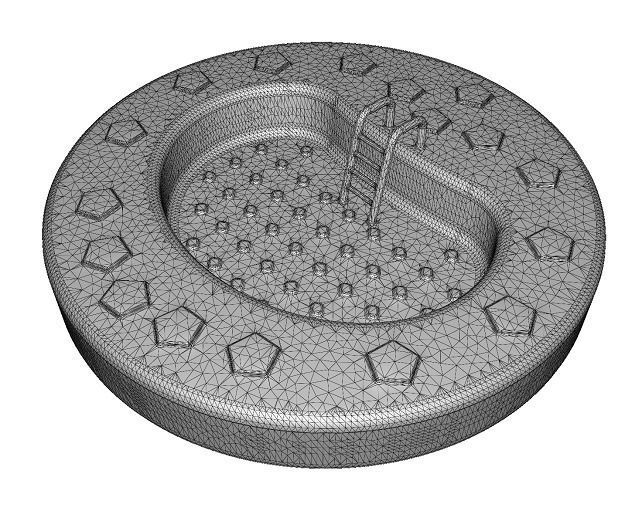 Cartoon Swimming Pool Low-poly 3D model_4