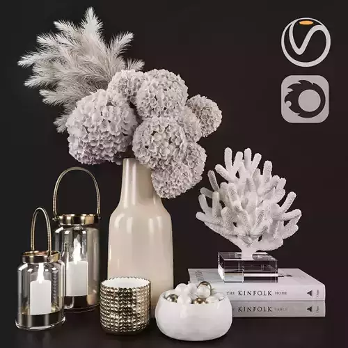 Decoration Set 07 Dry Flower and Coral