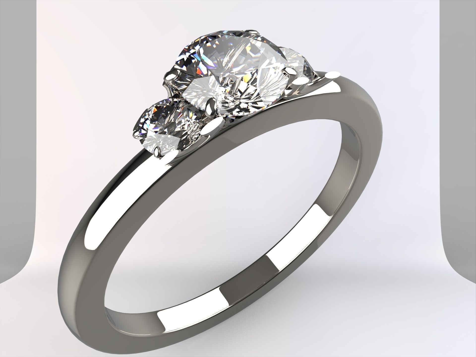 Rings Diamond 3D print model_5