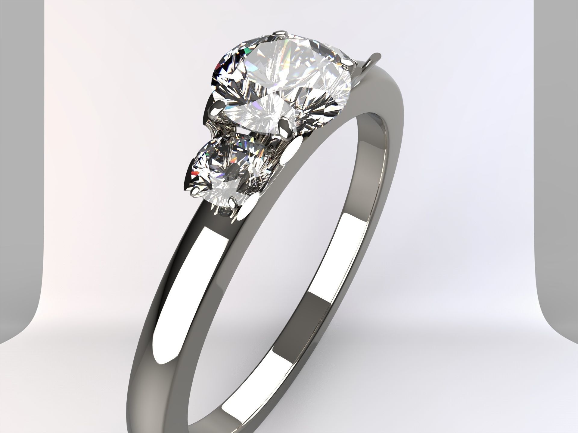 Rings Diamond 3D print model_4