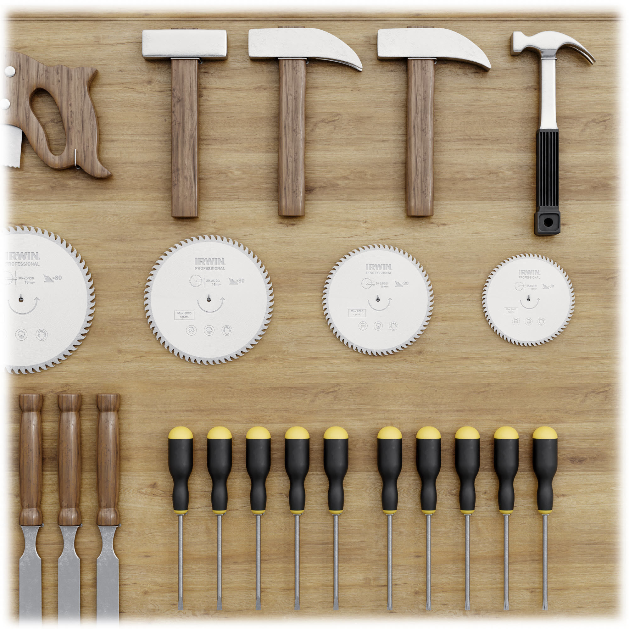 Carpentry Tools 3D model_1