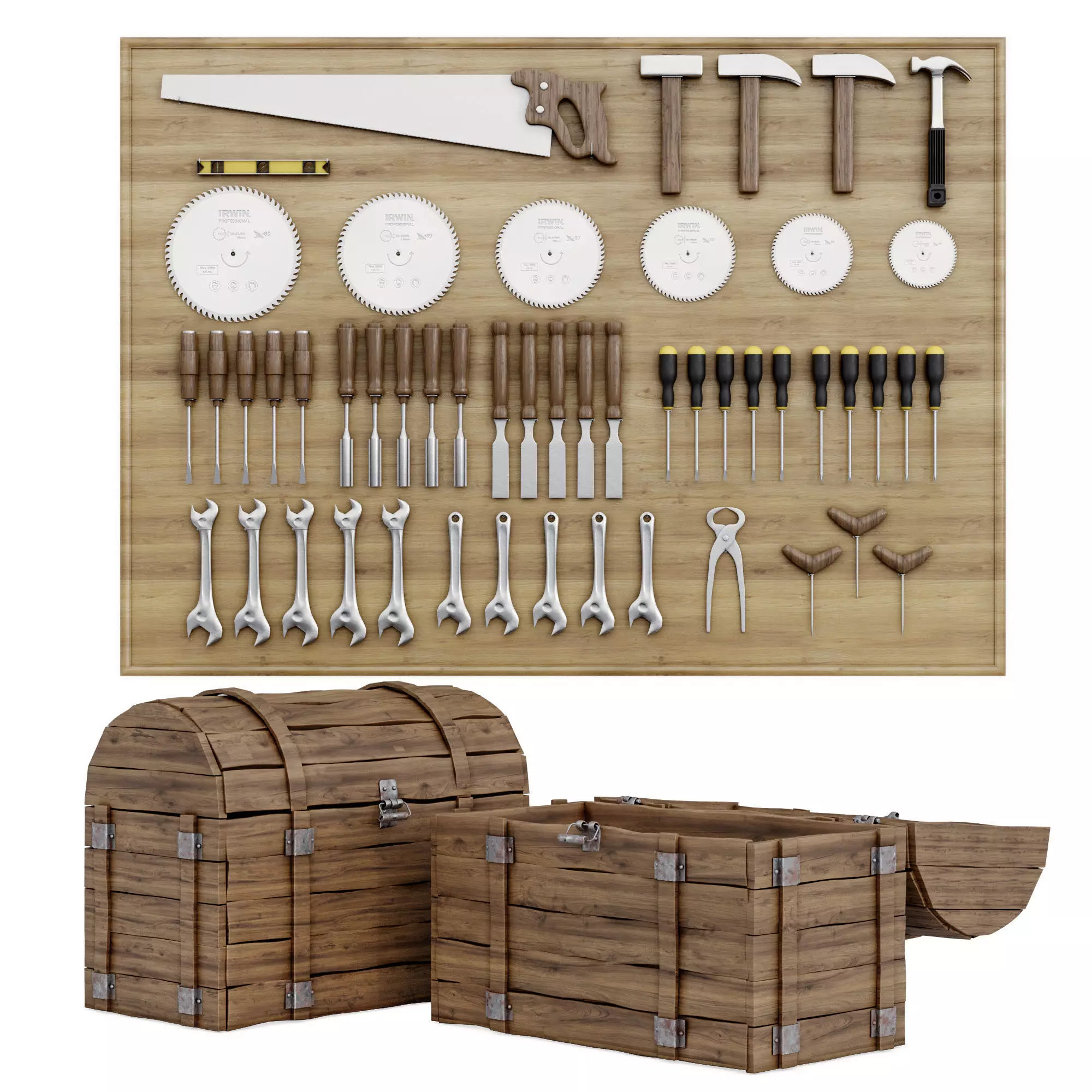 Carpentry Tools 3D model_0