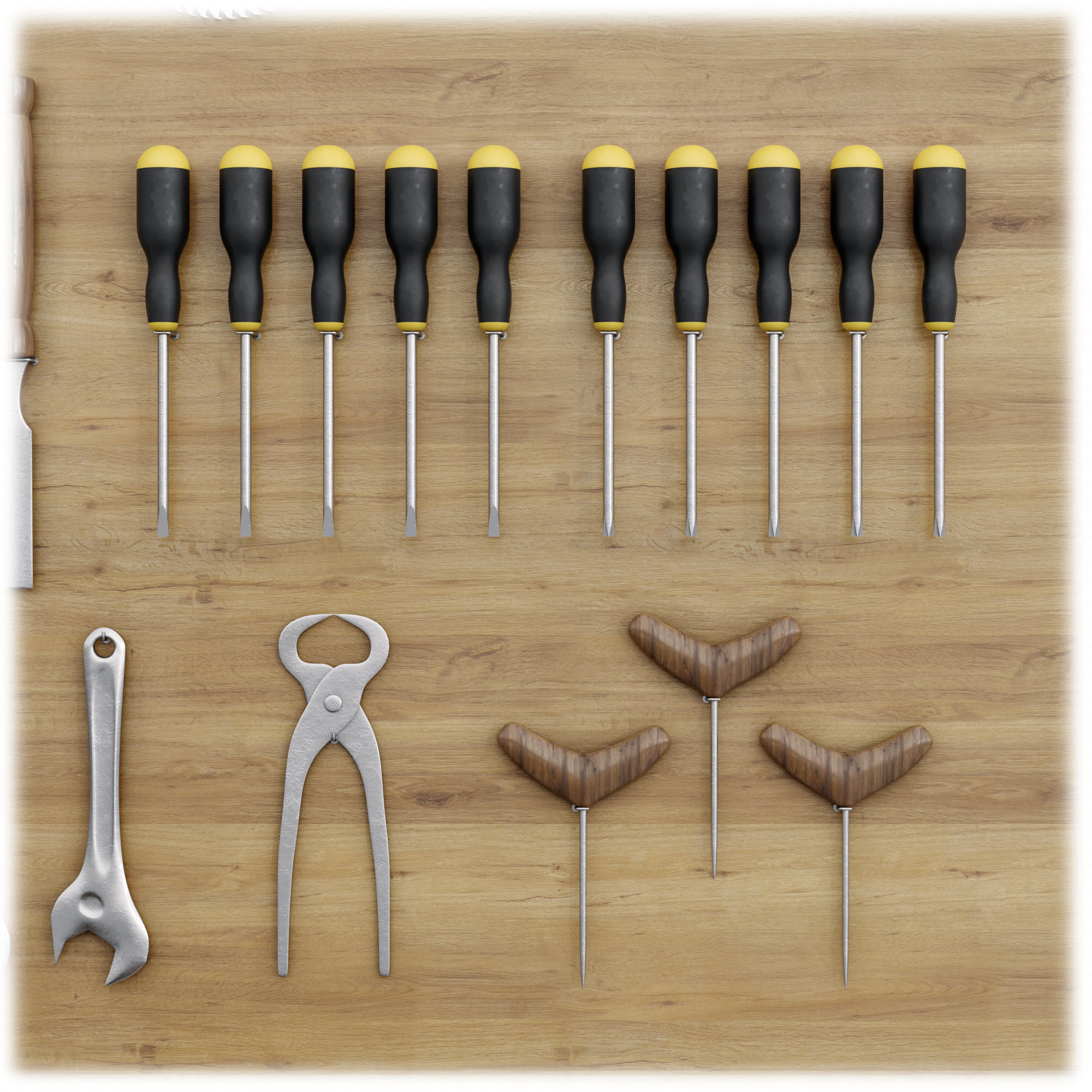 Carpentry Tools 3D model_4