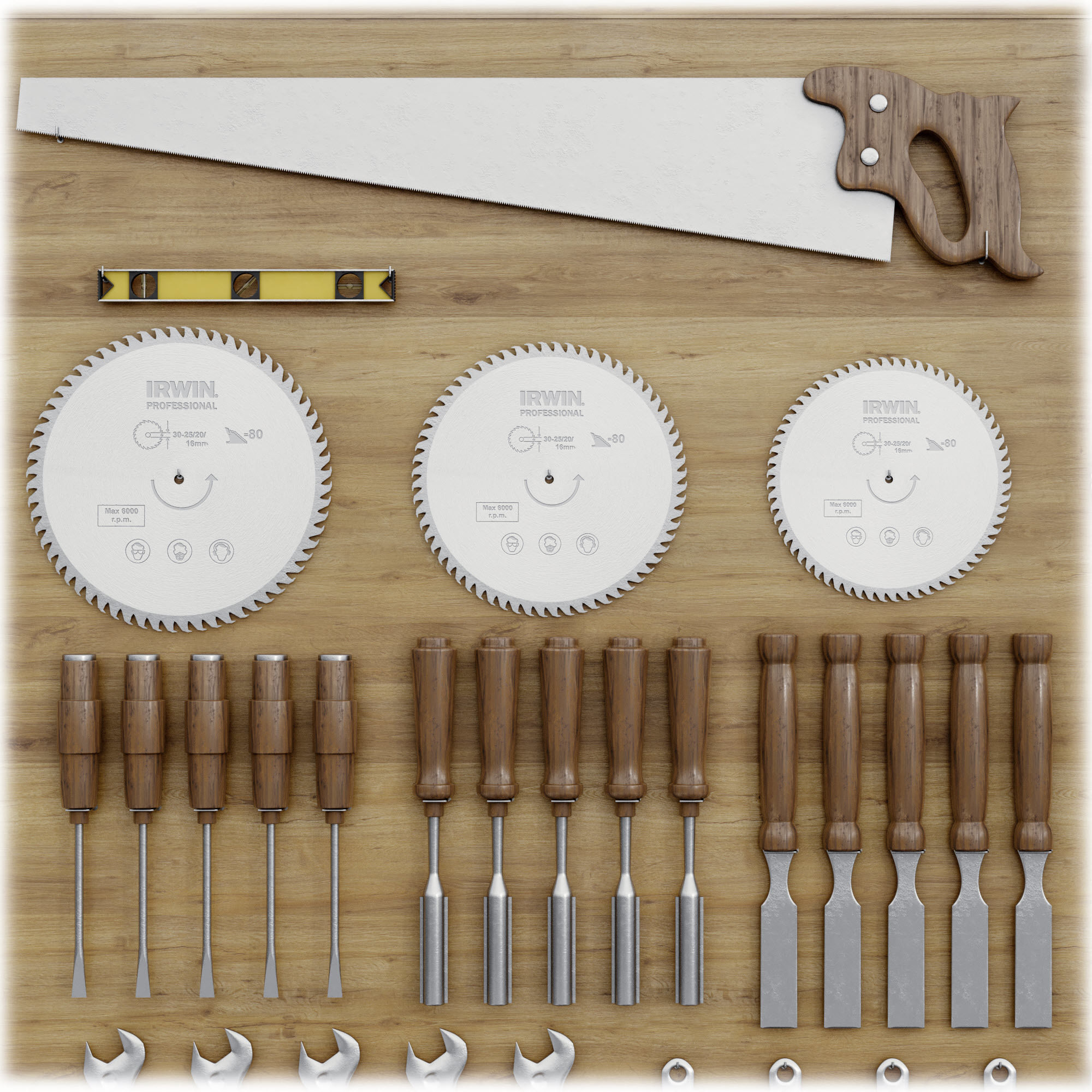 Carpentry Tools 3D model_2