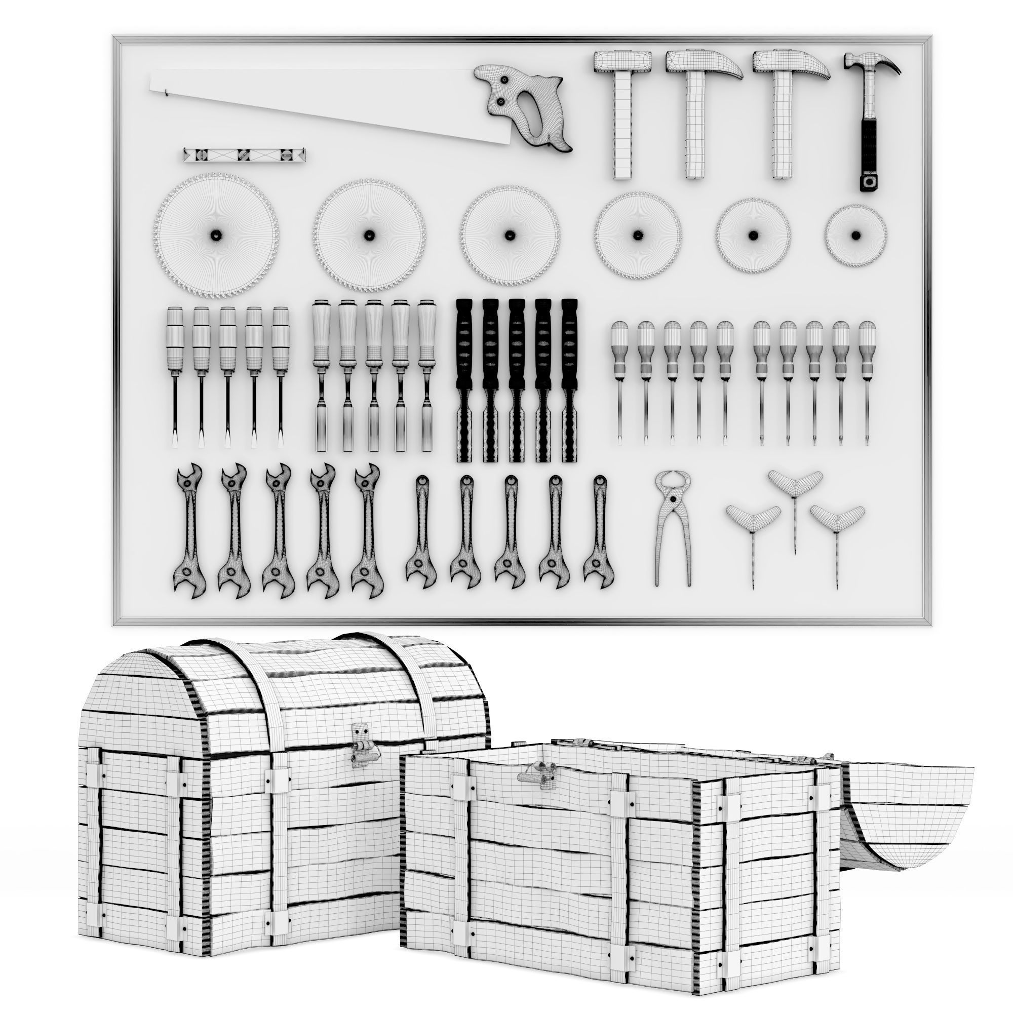 Carpentry Tools 3D model_6