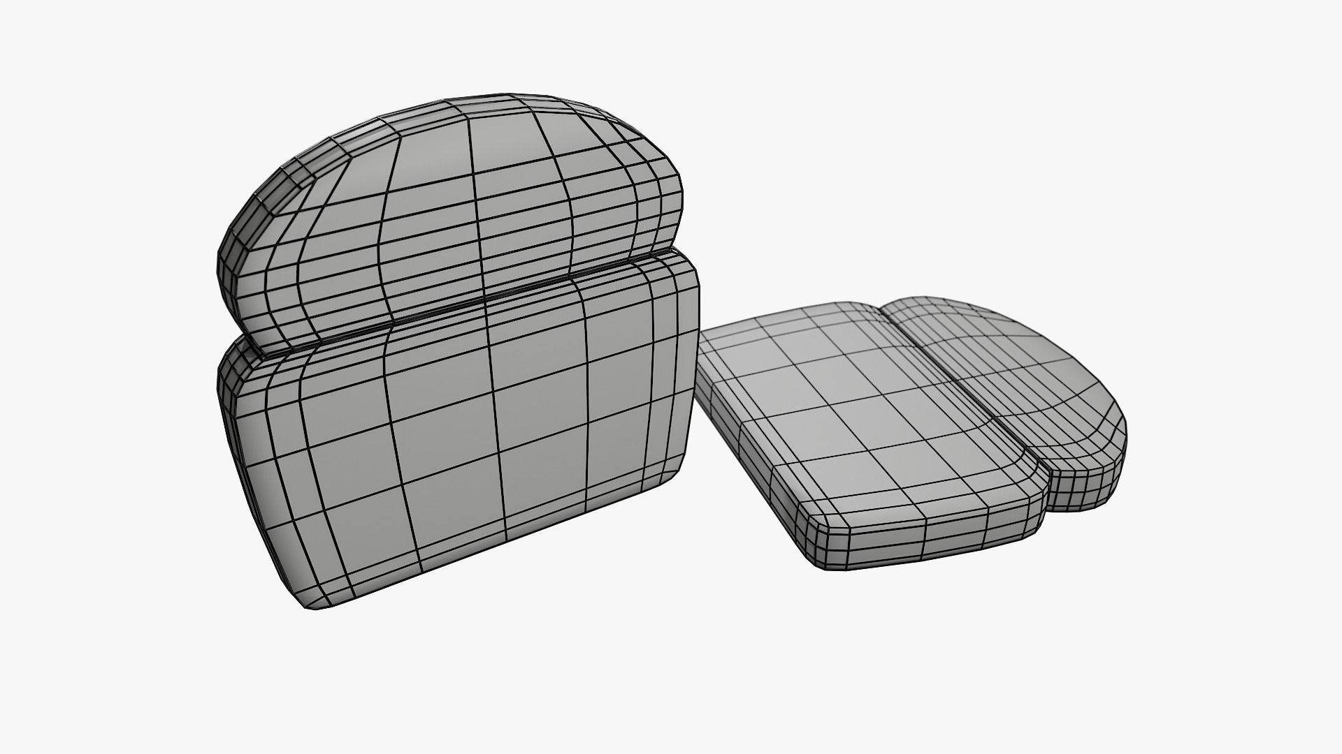 Bread Loaves Low-poly 3D model_9