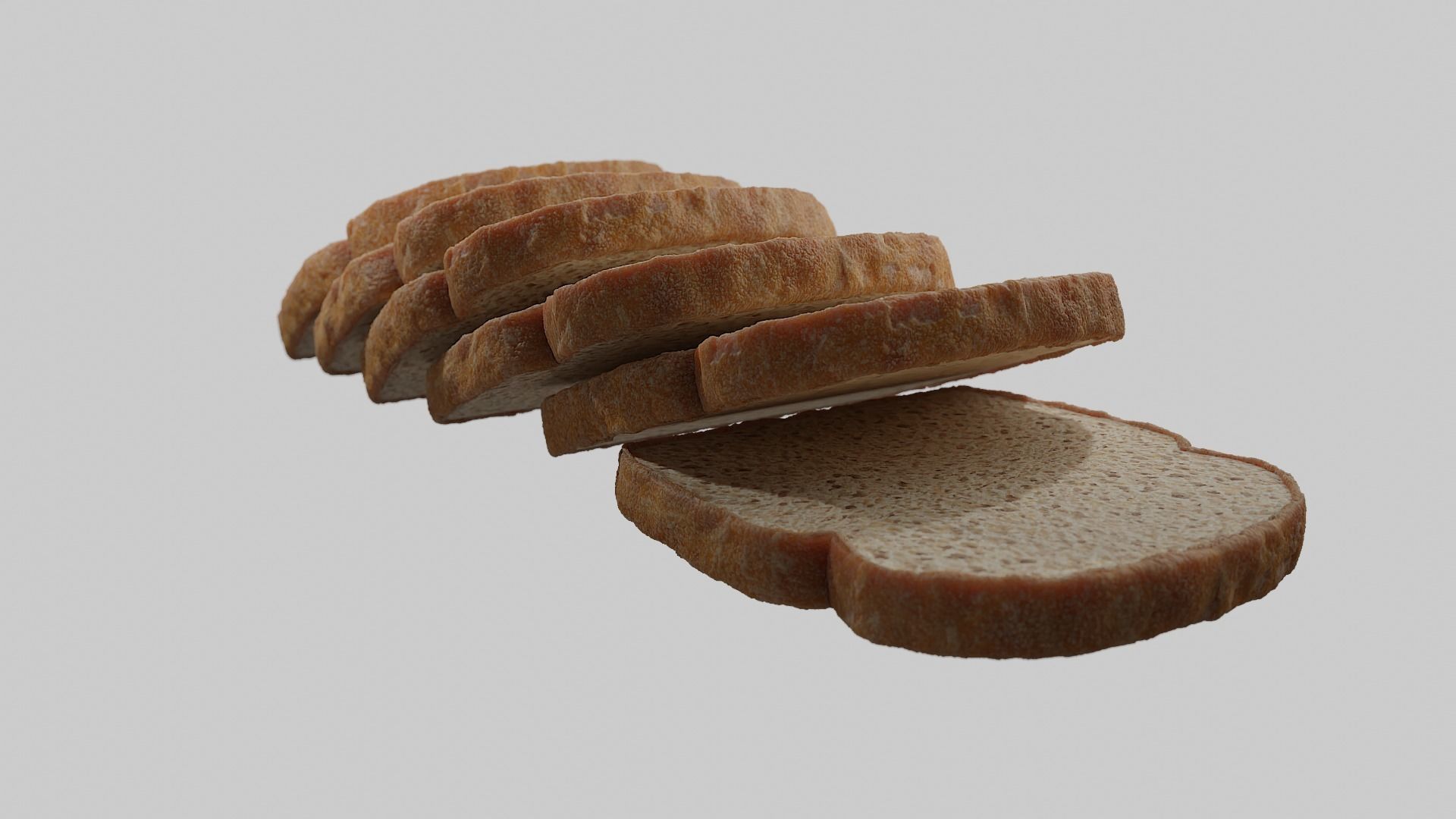 Bread Loaves Low-poly 3D model_5