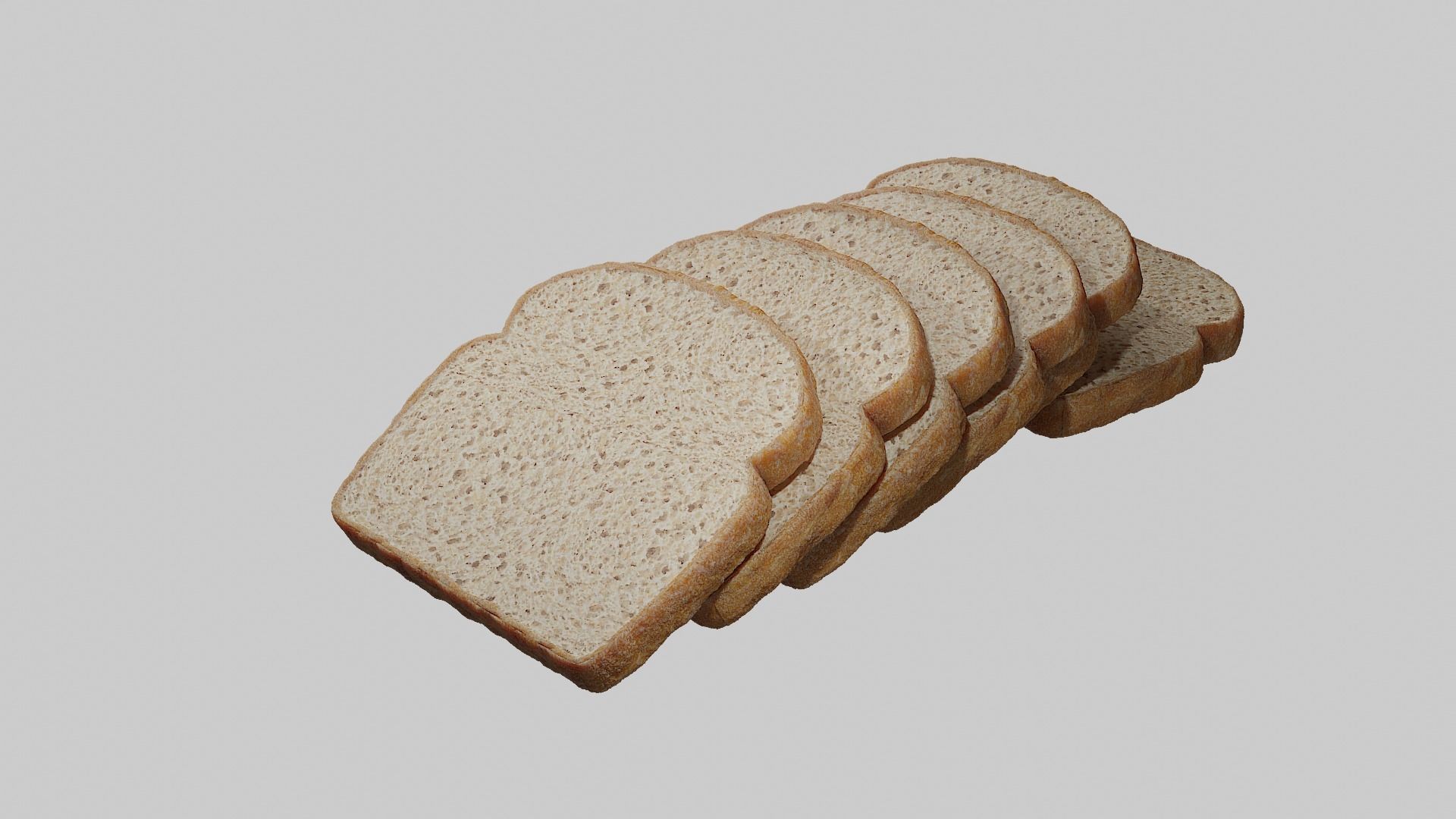 Bread Loaves Low-poly 3D model_4