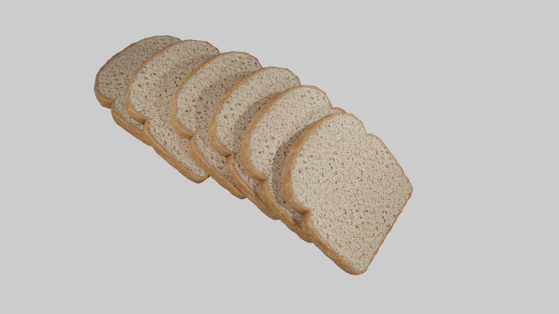 Bread Loaves Low-poly 3D model_6