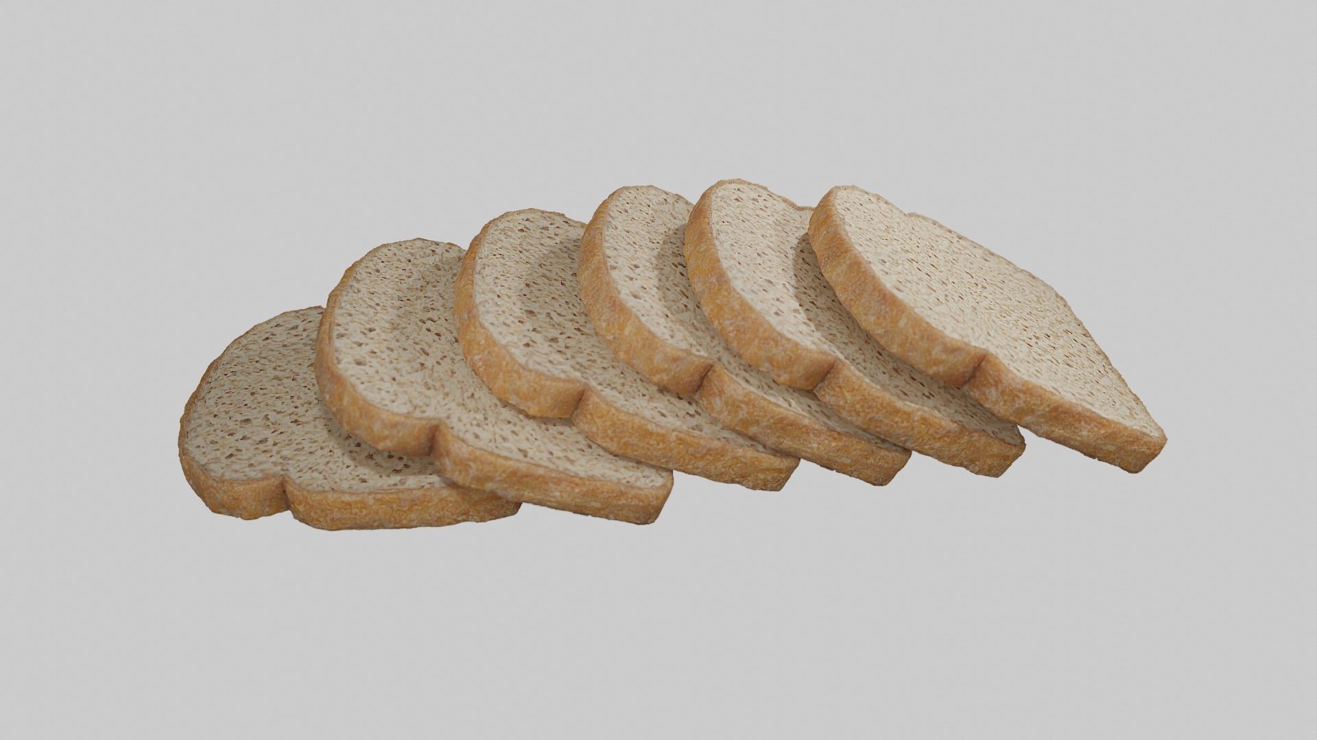 Bread Loaves Low-poly 3D model_3