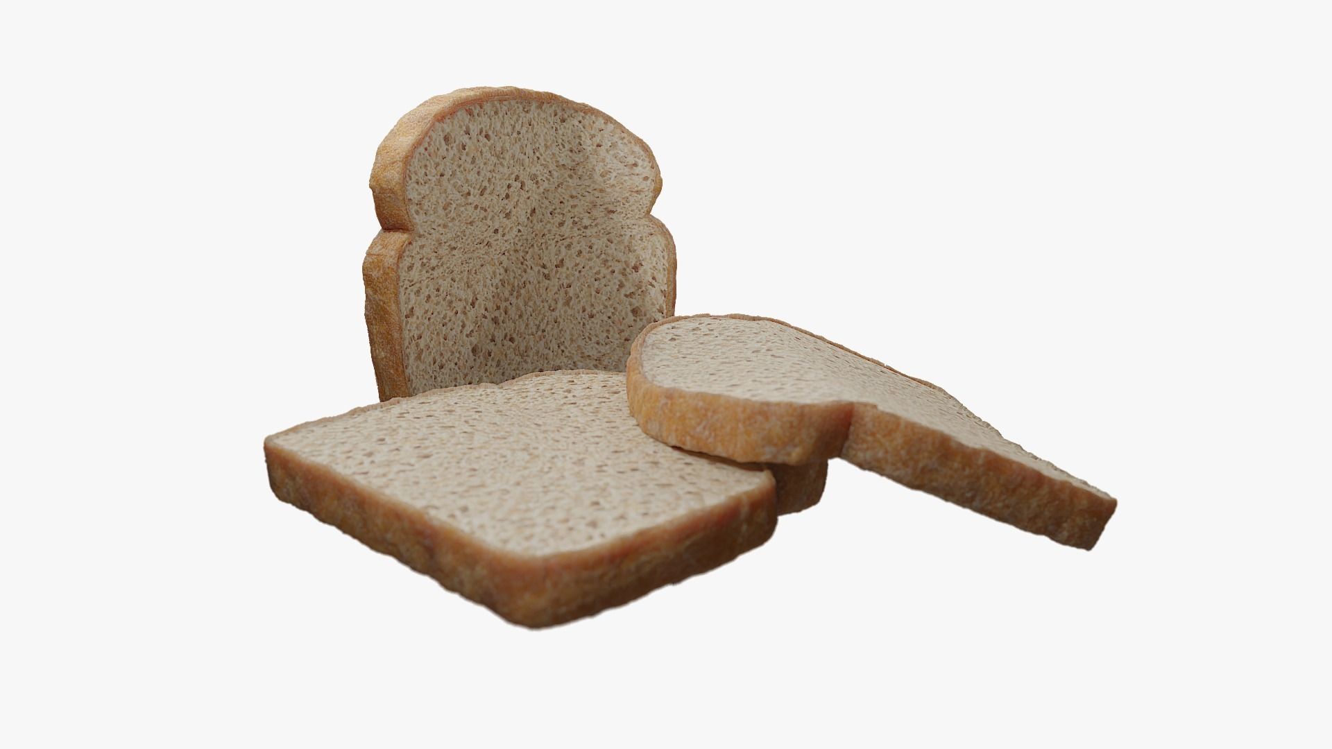 Bread Loaves Low-poly 3D model_1
