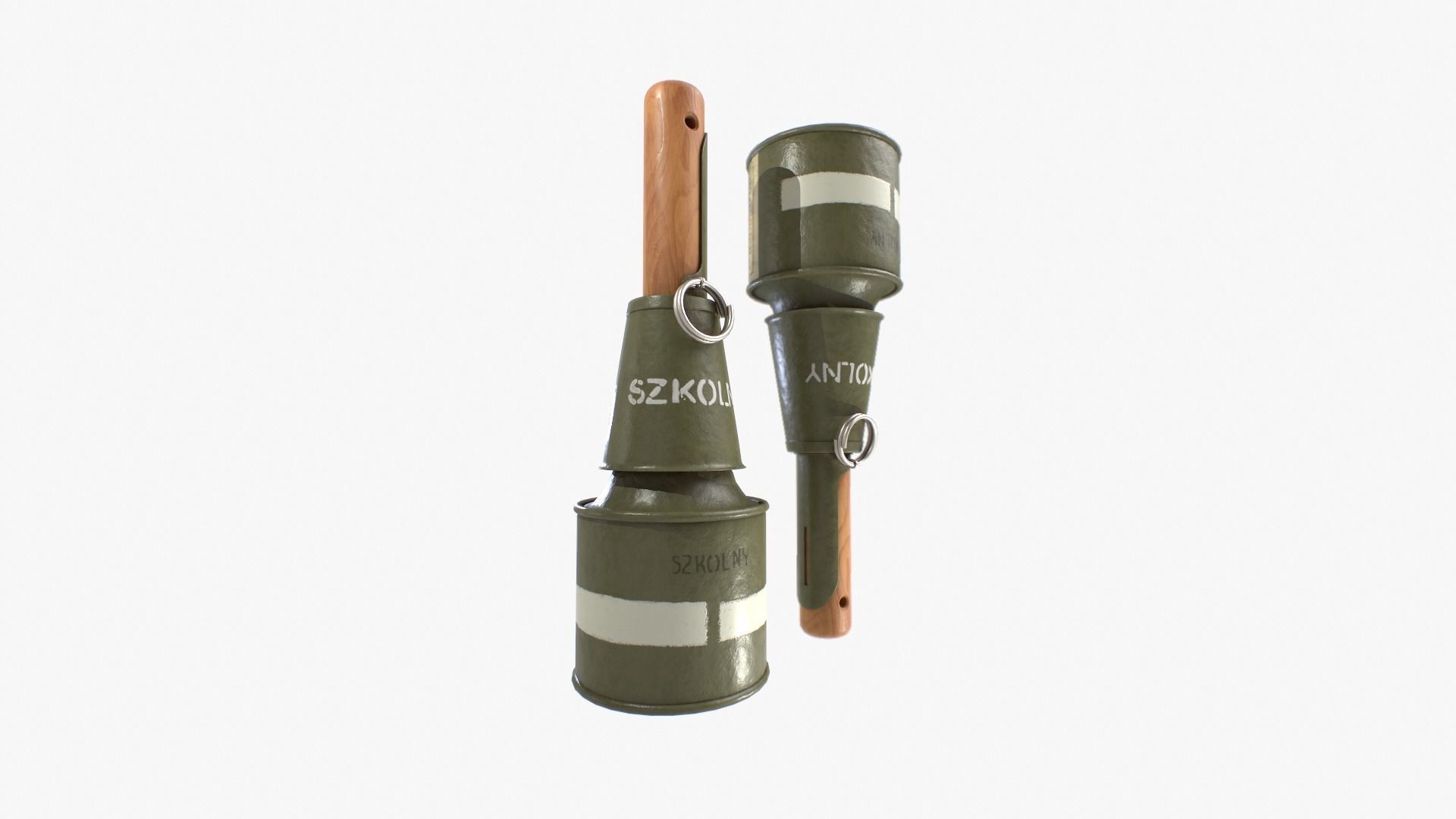 Grenade RPG-43 clean Low-poly 3D model_7