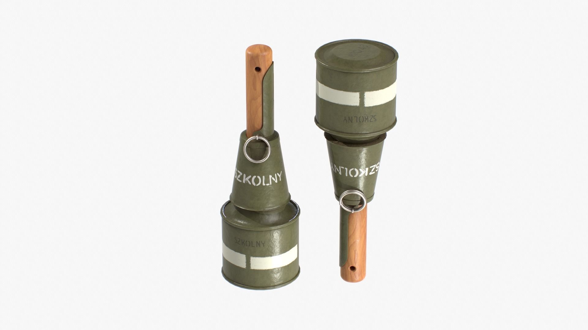 Grenade RPG-43 clean Low-poly 3D model_5