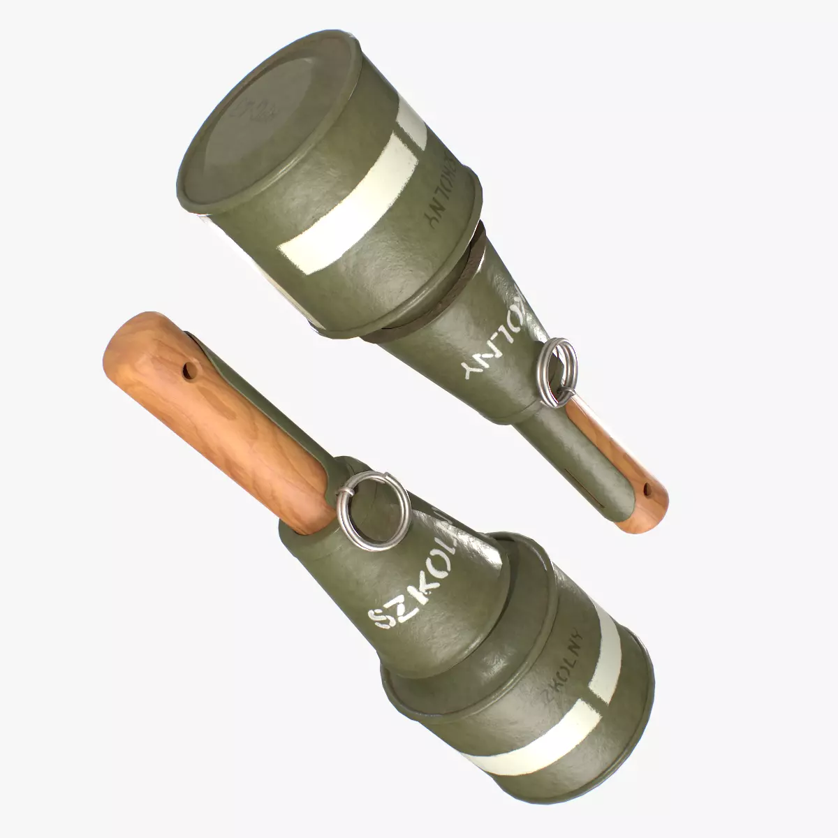 Grenade RPG-43 clean Low-poly 3D model_0