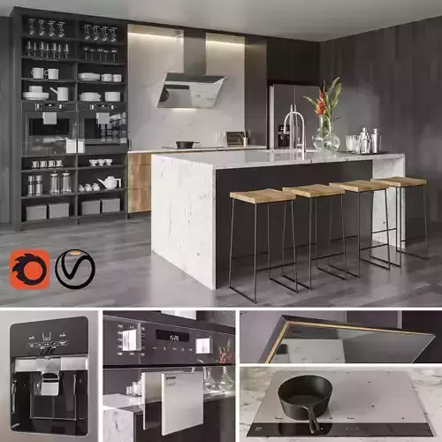 BESPOKE KITCHEN SET02  3D model