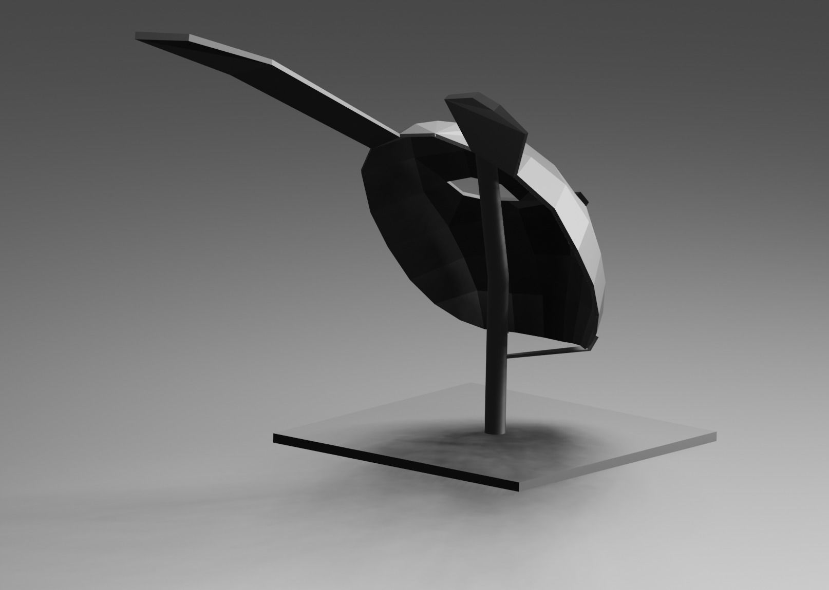 hare mask 3D model_2