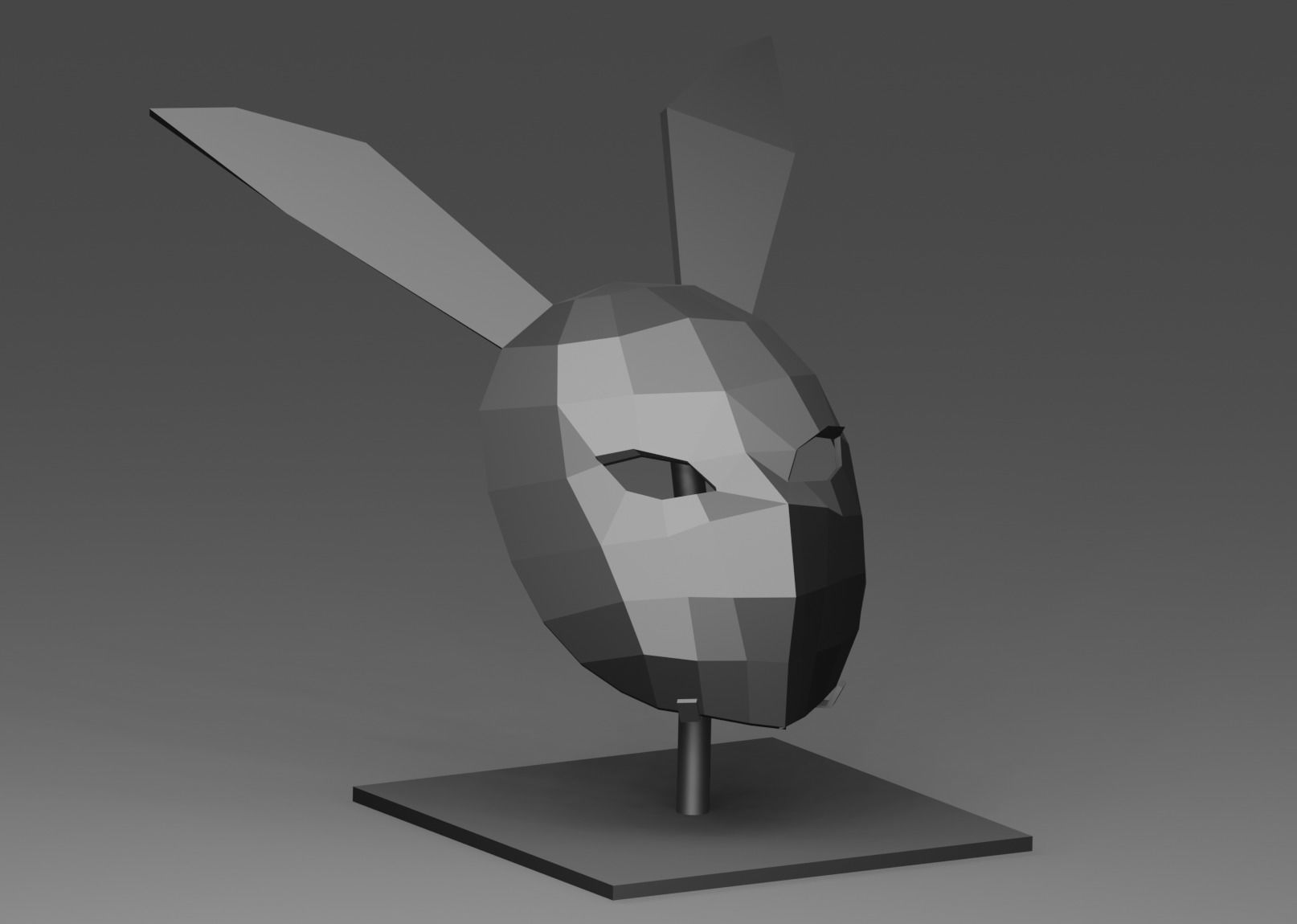 hare mask 3D model_1