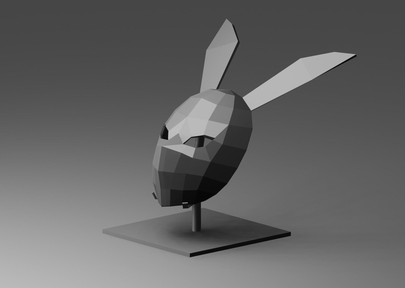 hare mask 3D model_4