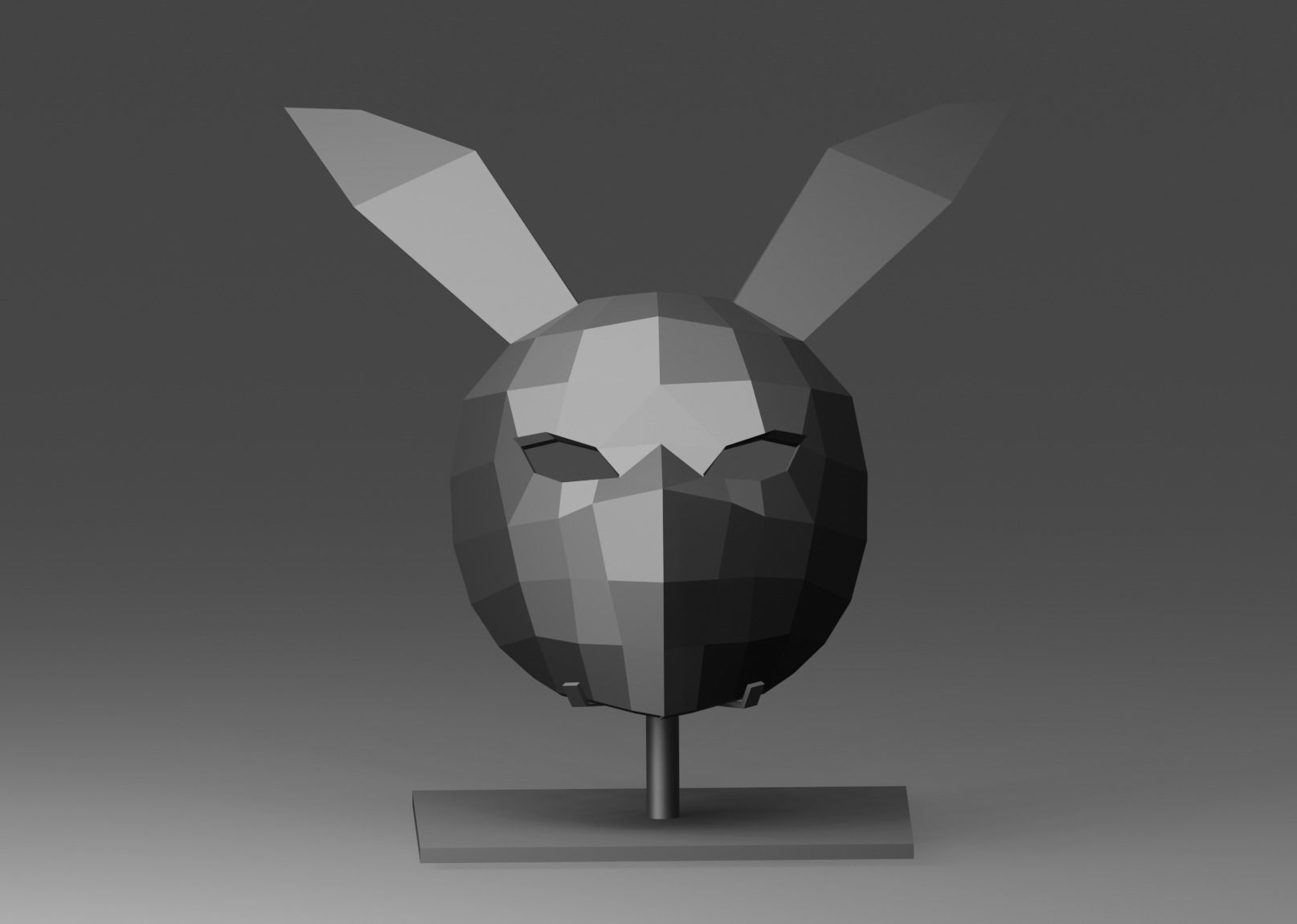 hare mask 3D model_3