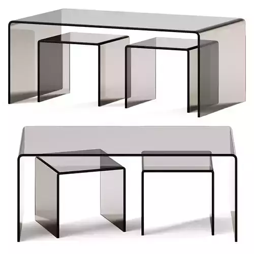 Coffee Table set Clear Club by Kare Design