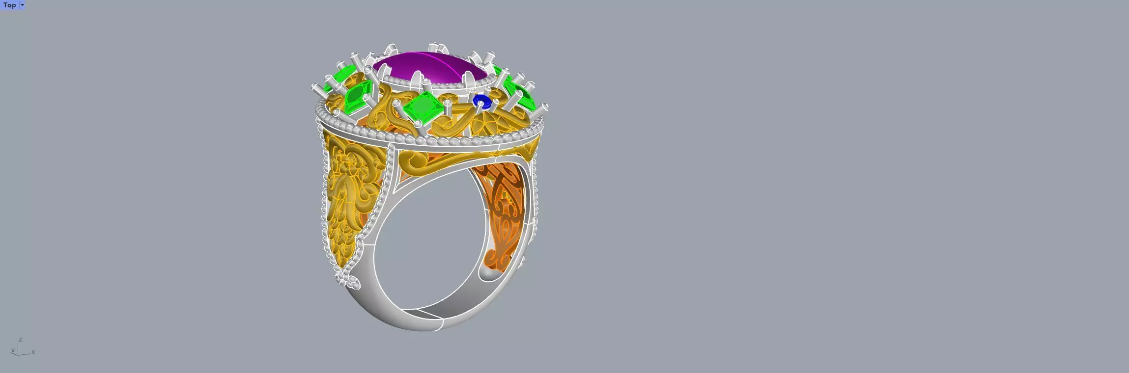 Jasper Ring Free 3D print model