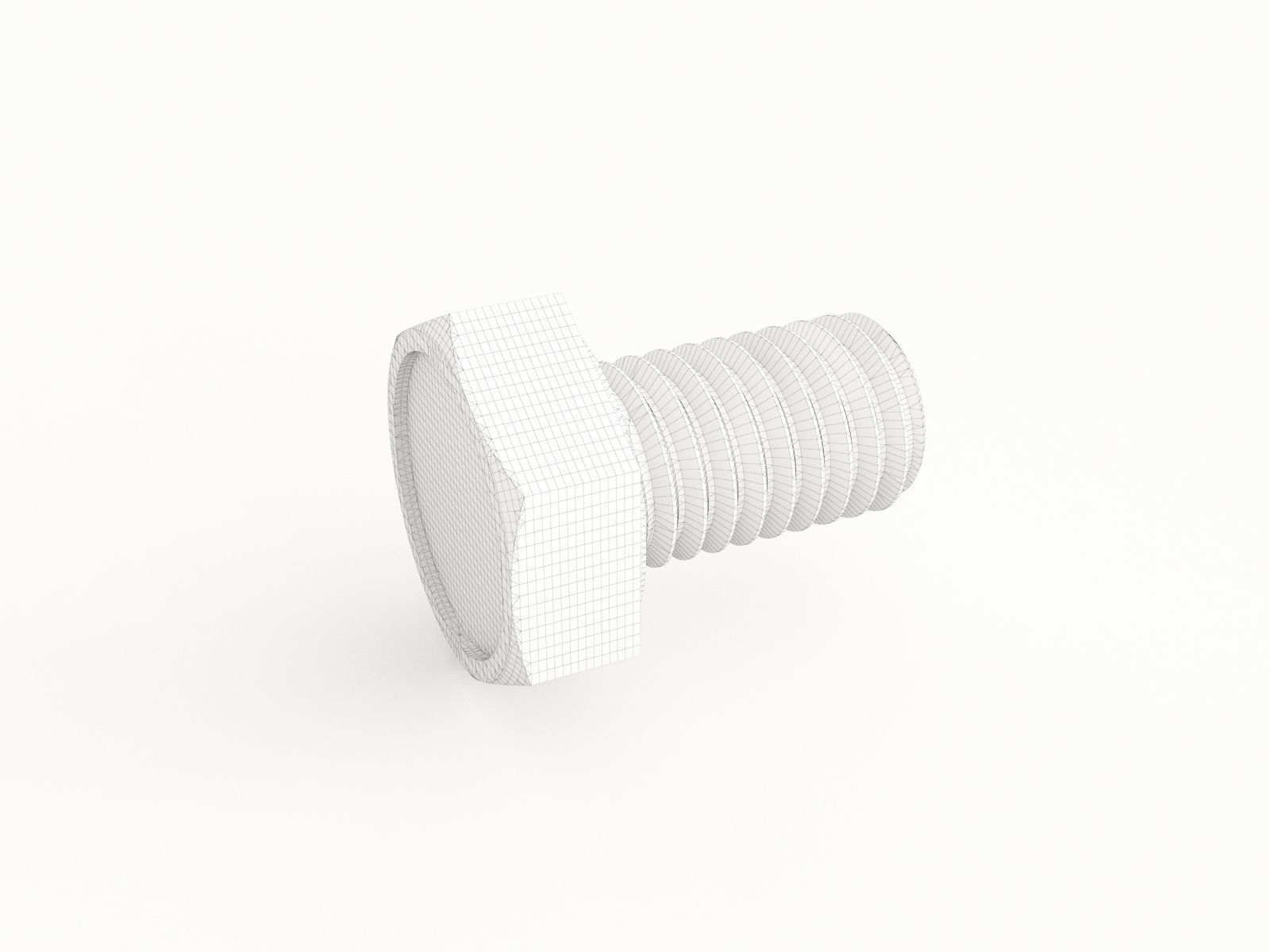 Screw 160 3D model_1