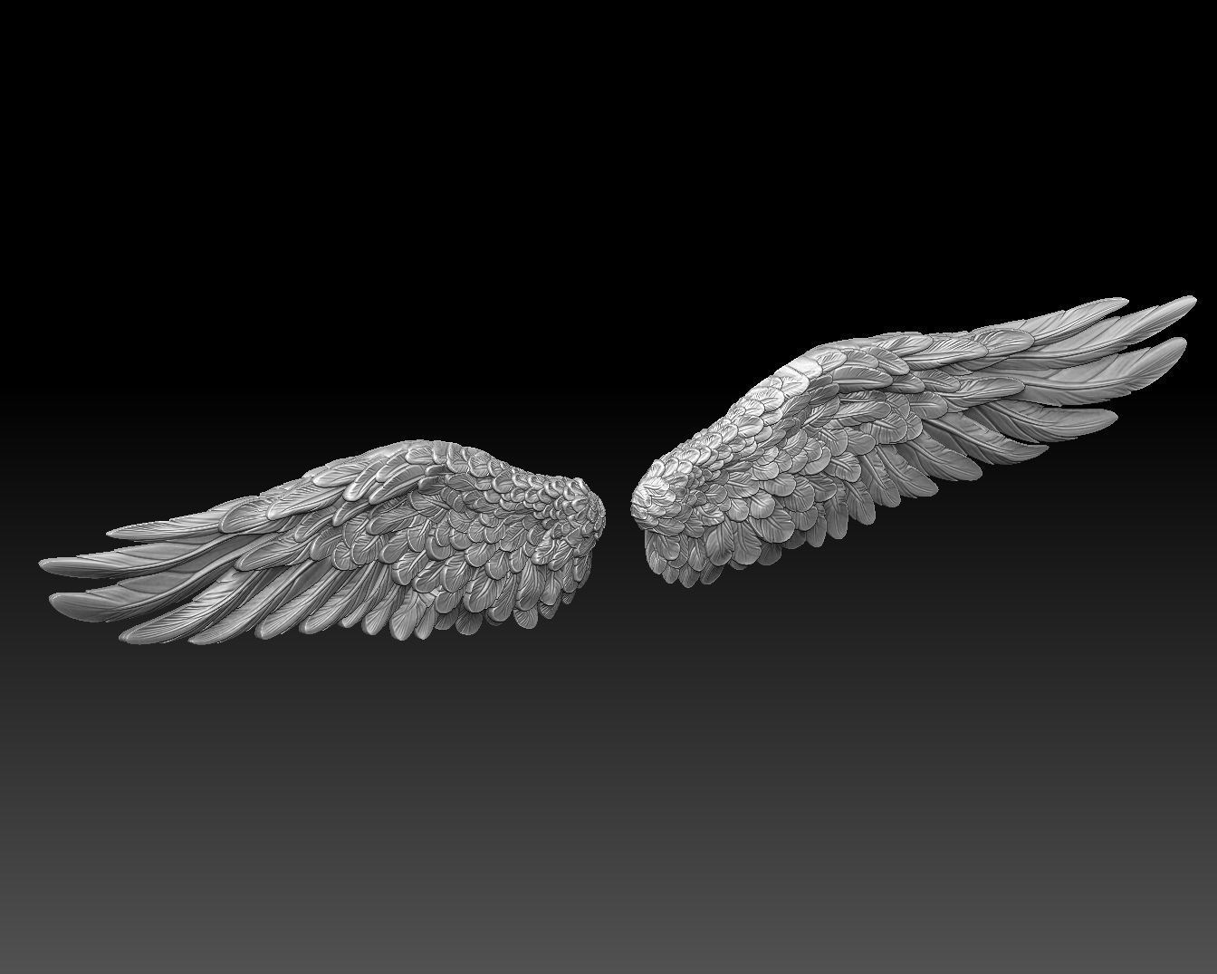 angel wings 3d model 2 3D print model_4