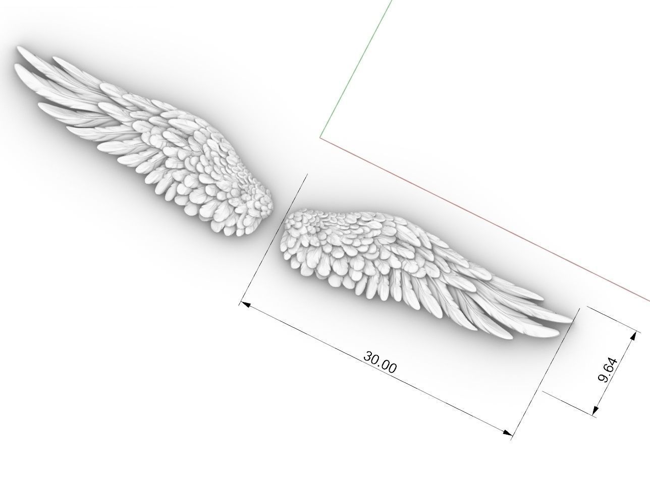 angel wings 3d model 2 3D print model_1