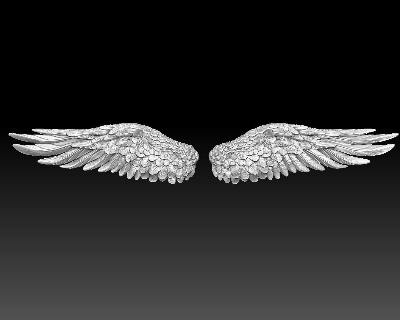 angel wings 3d model 2 3D print model_6
