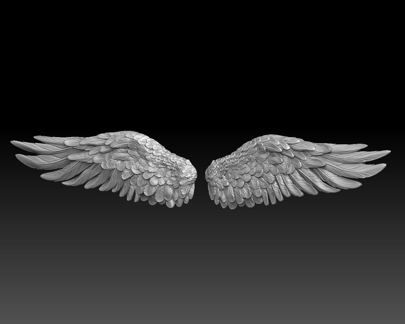 angel wings 3d model 2 3D print model_5