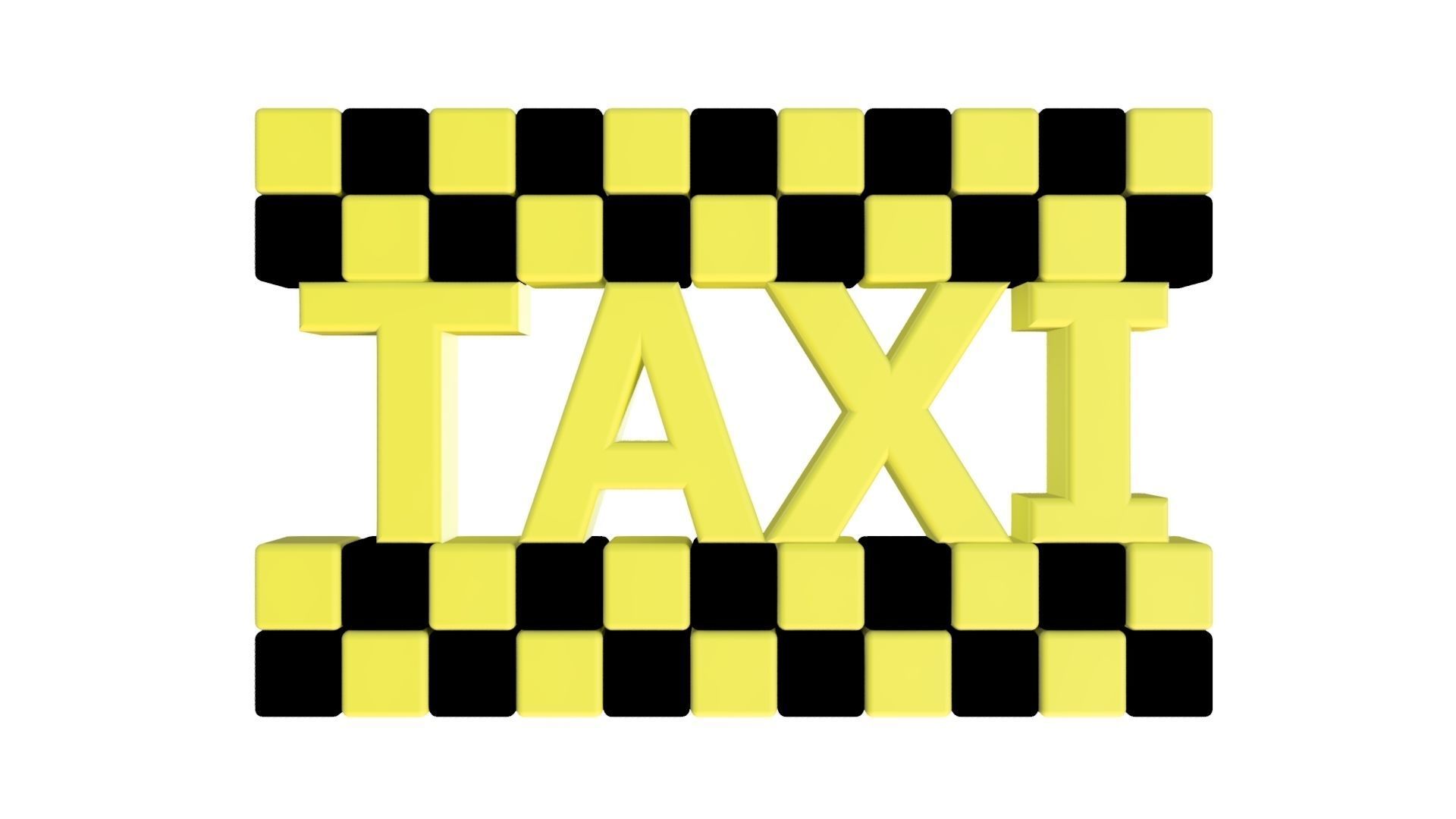TAXI ICON 3D print model_2