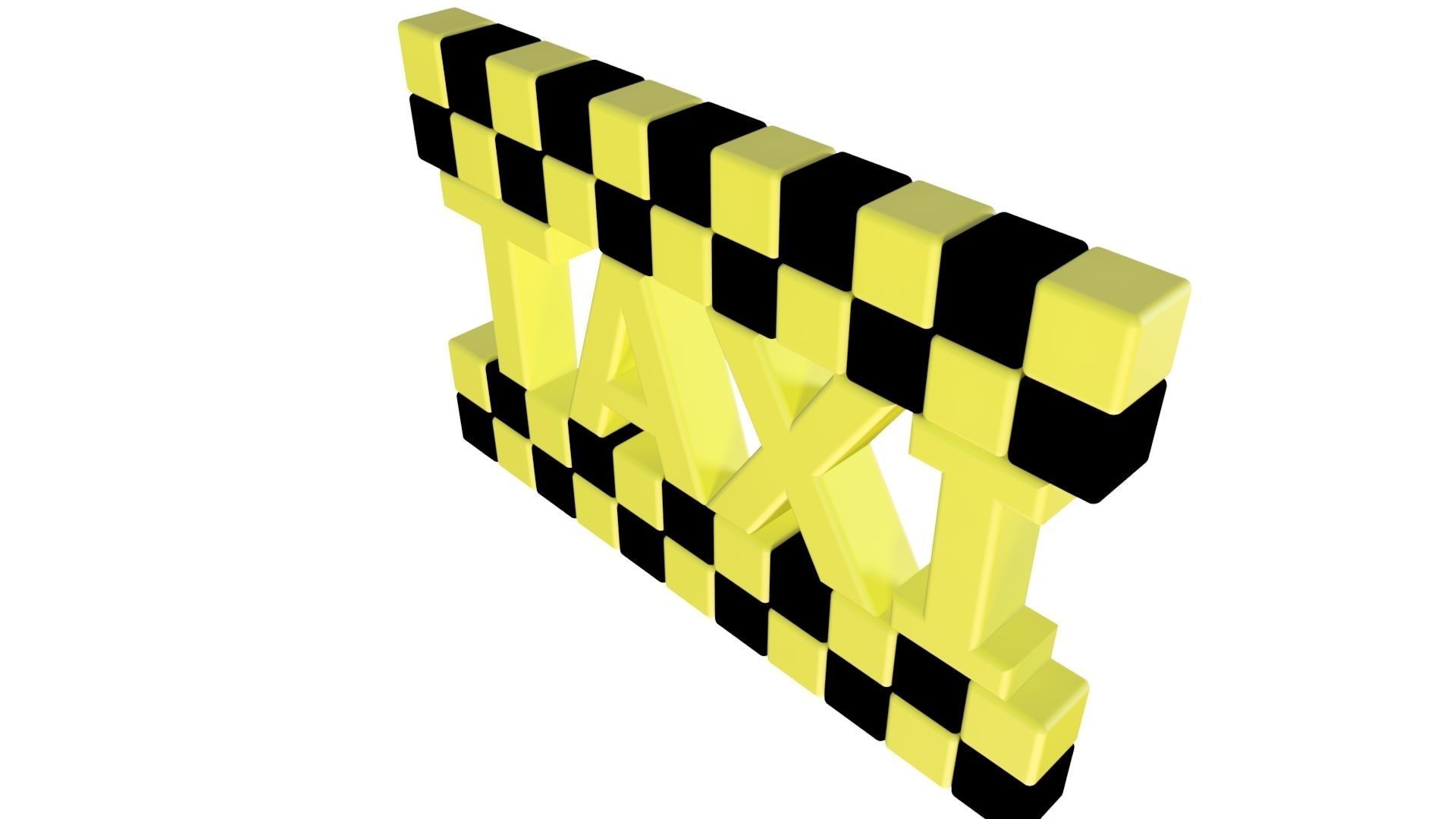 TAXI ICON 3D print model_1