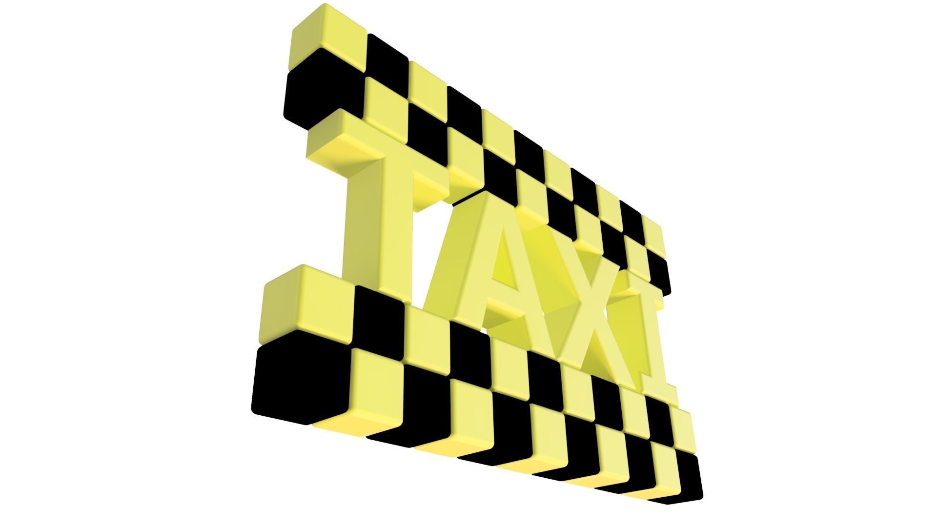 TAXI ICON 3D print model_3