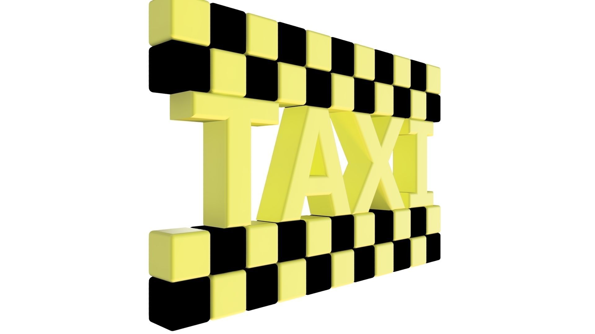 TAXI ICON 3D print model_4