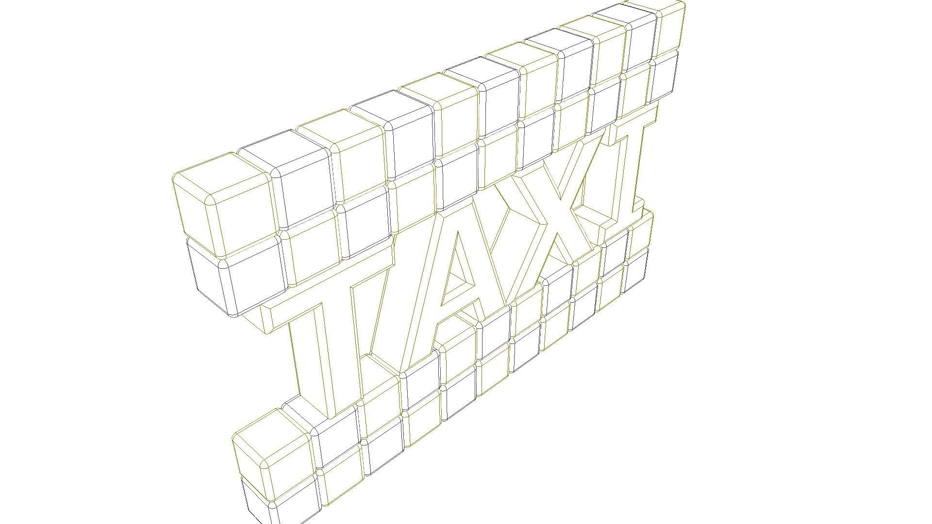 TAXI ICON 3D print model_5