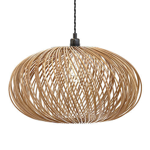 Oliver Bonas Espiral Natural Rattan Pendant Lamp Shade 3D model