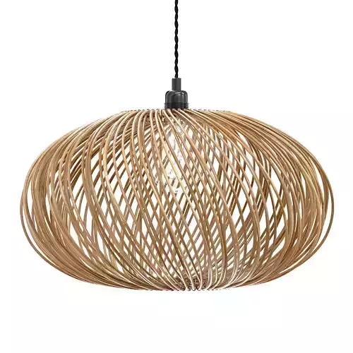 Oliver Bonas Espiral Natural Rattan Pendant Lamp Shade