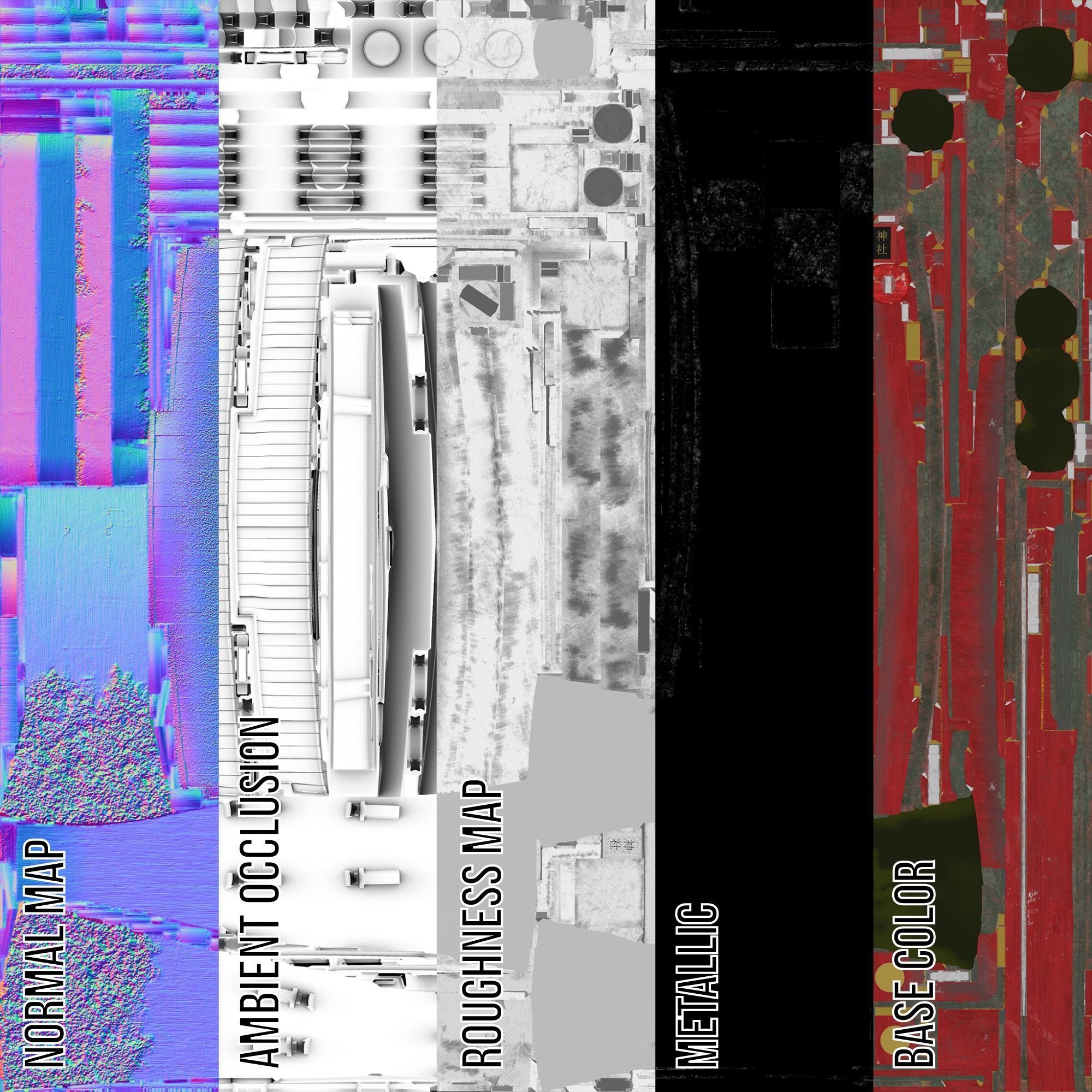 Japanese Torii - Low Poly Low-poly 3D model_10