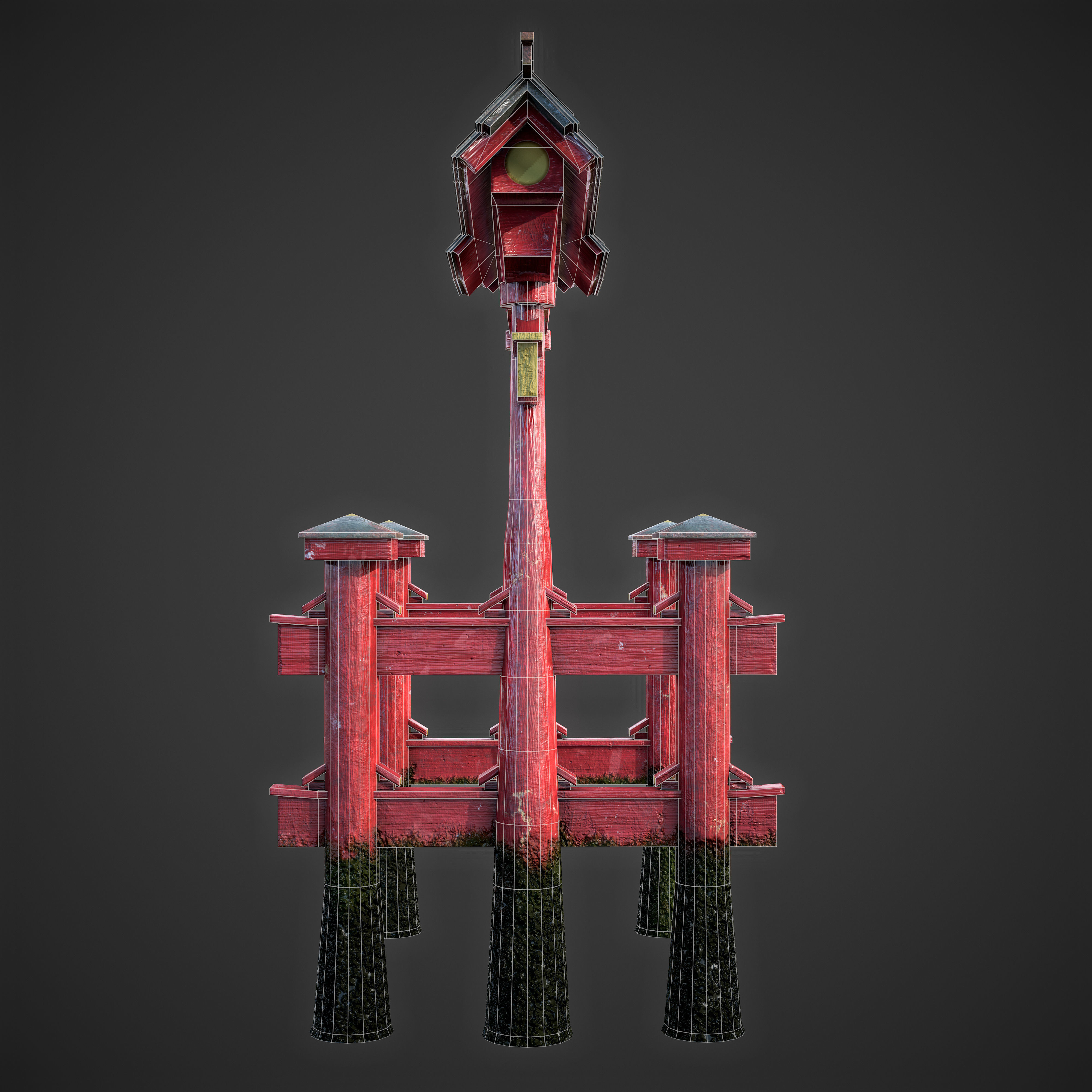 Japanese Torii - Low Poly Low-poly 3D model_7