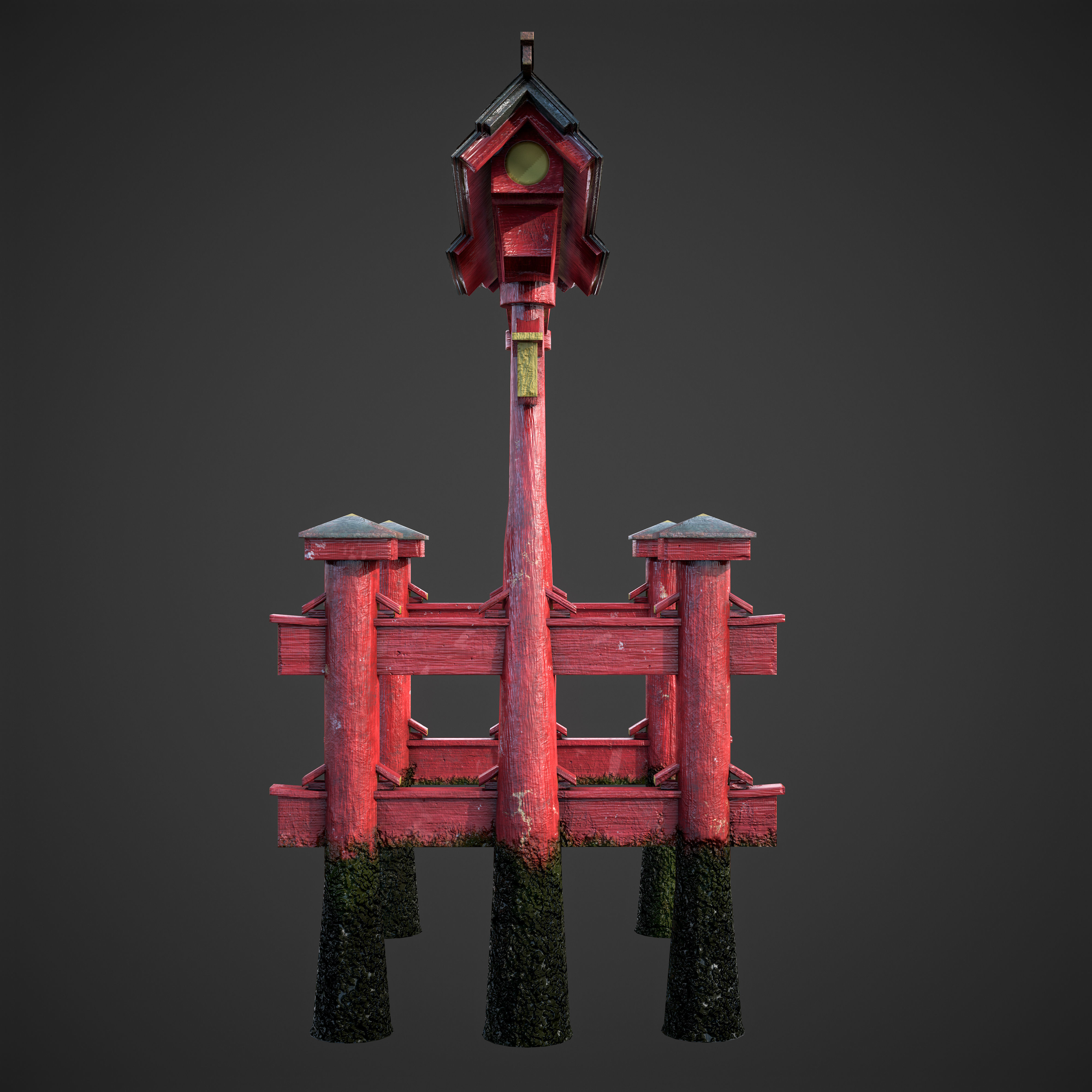 Japanese Torii - Low Poly Low-poly 3D model_6