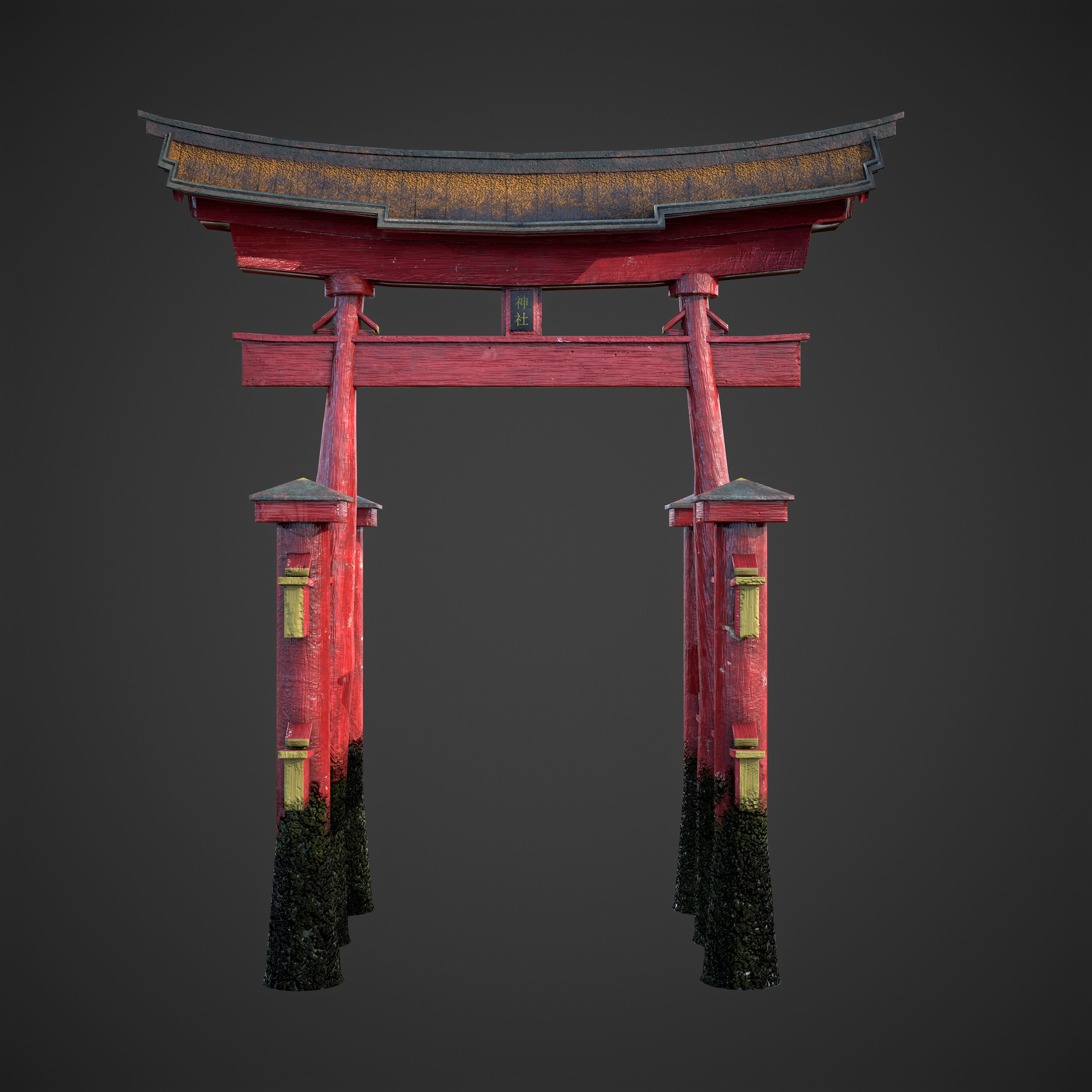 Japanese Torii - Low Poly Low-poly 3D model_4
