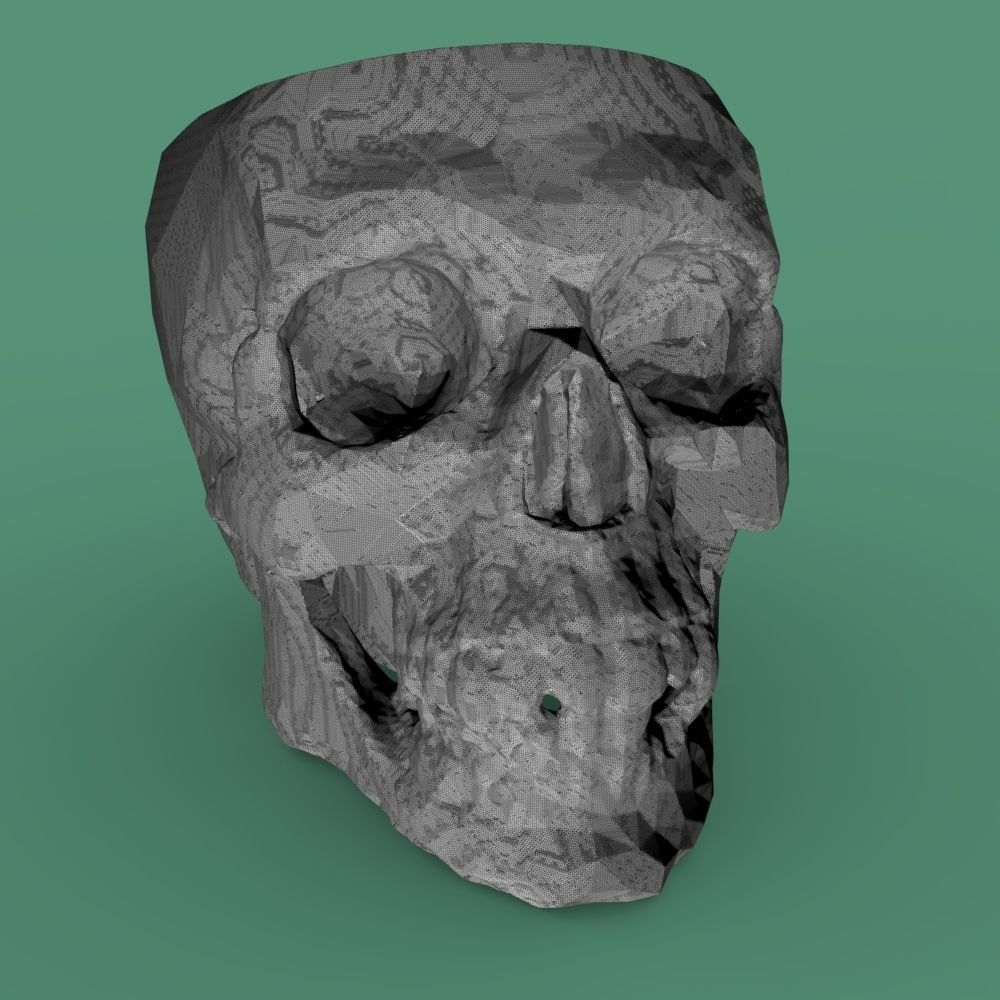  Low-poly skull for 3d print 3D print model_23