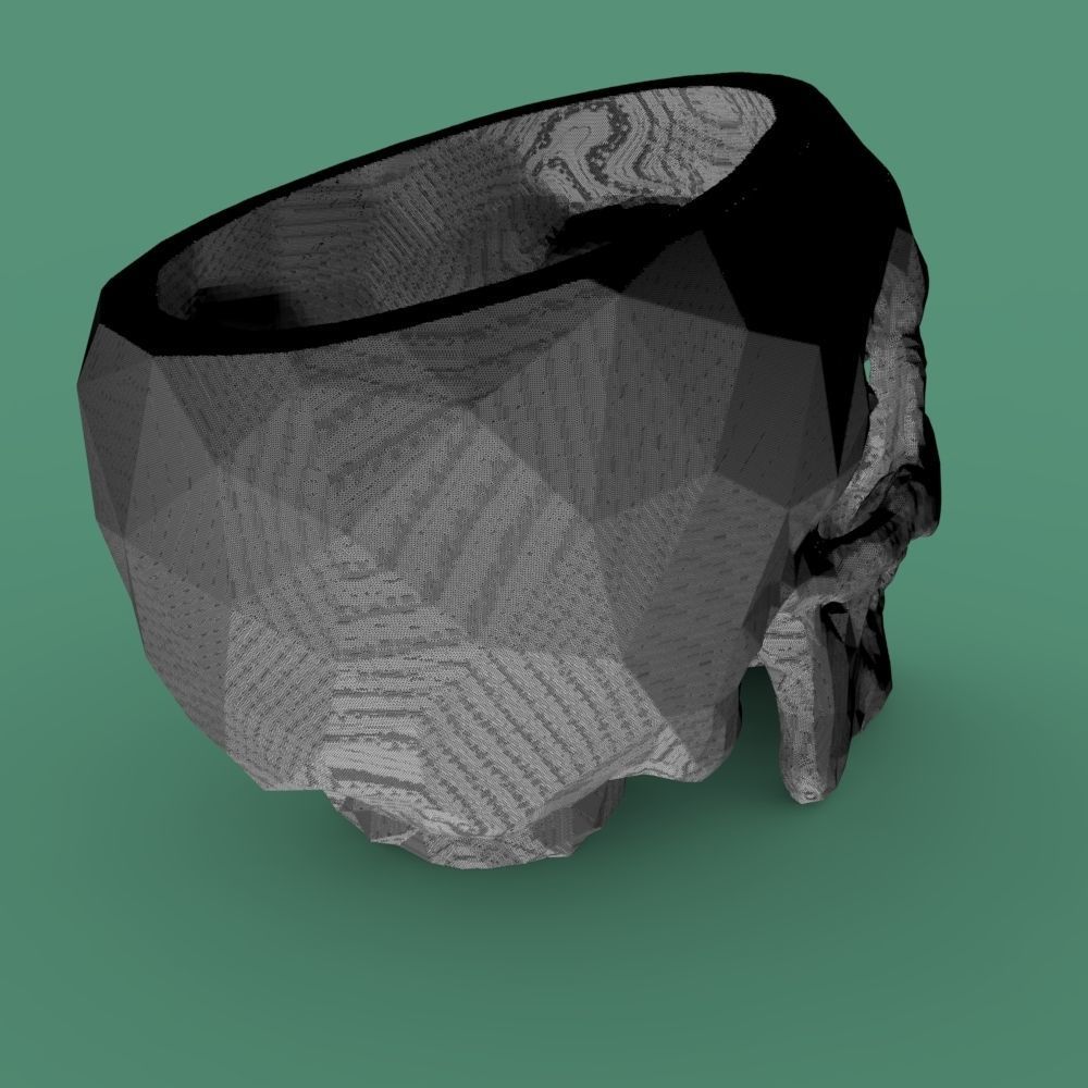  Low-poly skull for 3d print 3D print model_26