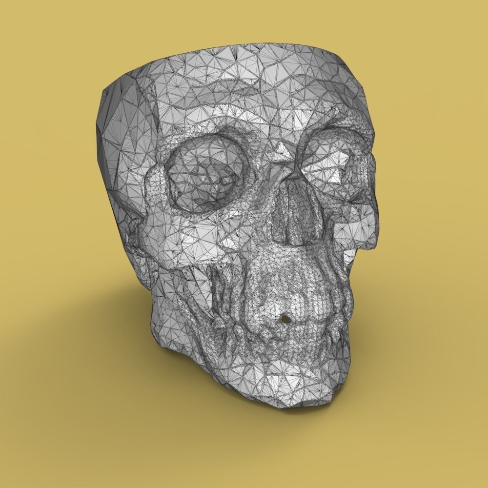  Low-poly skull for 3d print 3D print model_35