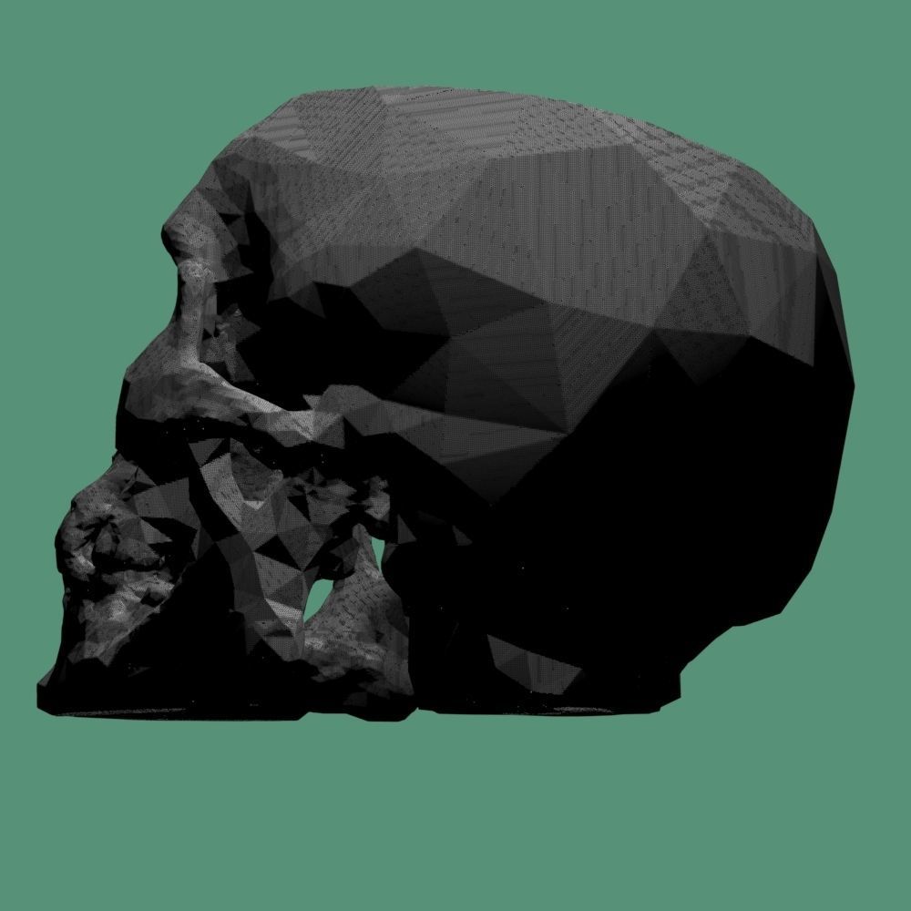  Low-poly skull for 3d print 3D print model_29