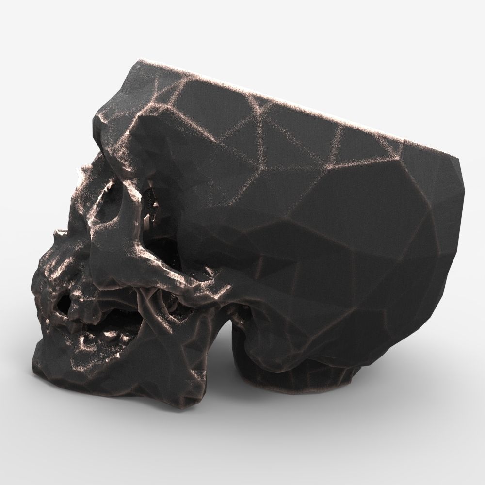  Low-poly skull for 3d print 3D print model_8