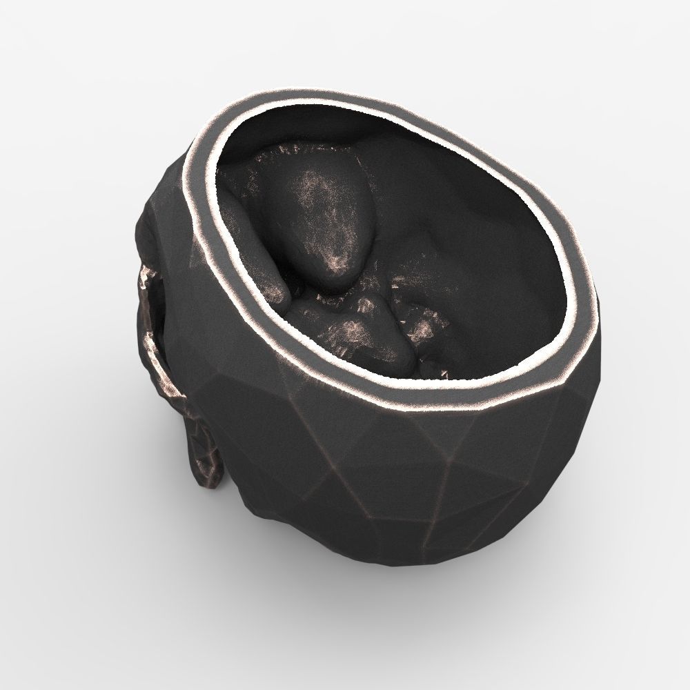  Low-poly skull for 3d print 3D print model_6