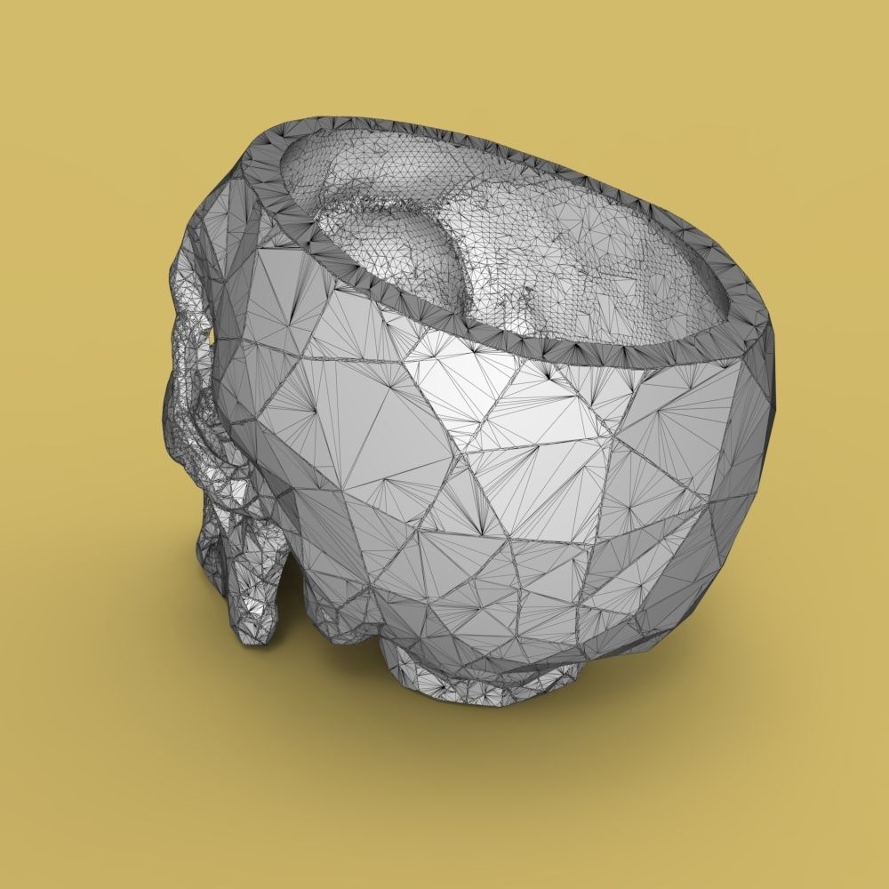  Low-poly skull for 3d print 3D print model_40