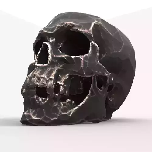  Low-poly skull for 3d print 3D print model
