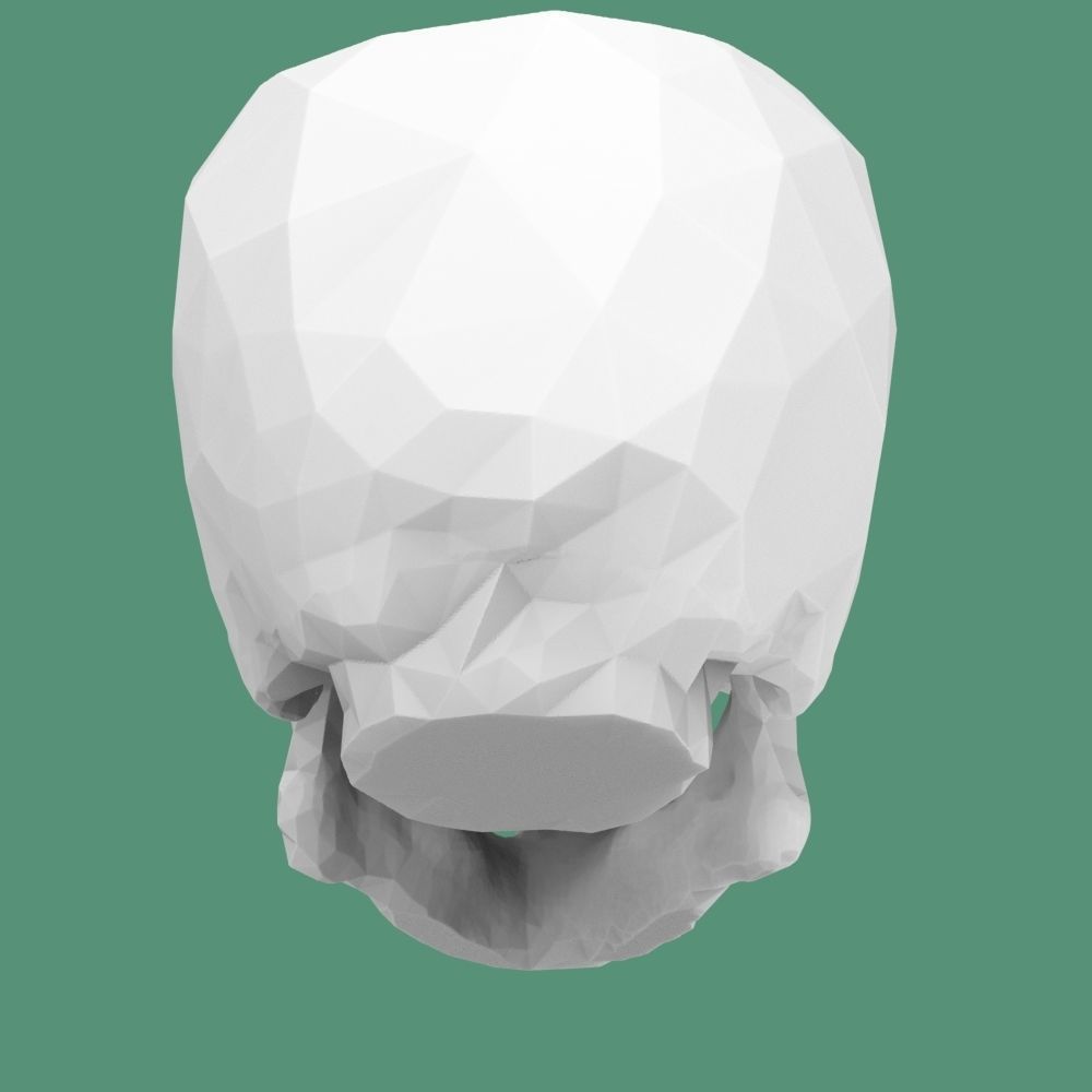  Low-poly skull for 3d print 3D print model_16